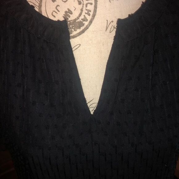 Black Dotted Swiss Dress NWT - Picture 5 of 8